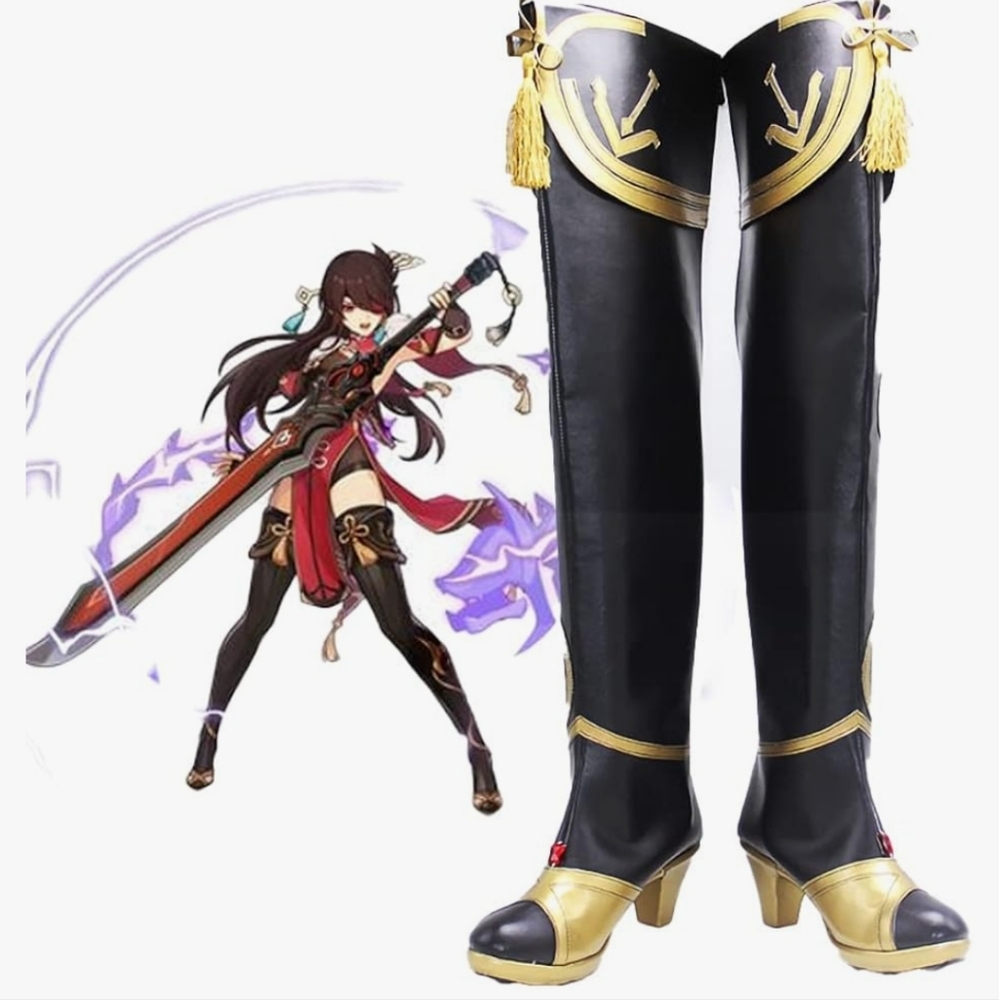 Genshin Impact Beidou Boots Shoes Game Prop Cosplay Costume